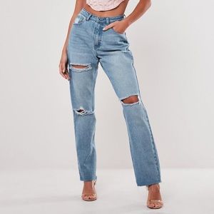 Stassie X Missguided Straight Leg Jean